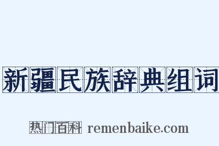 新疆民族辞典组词是什么意思的图片